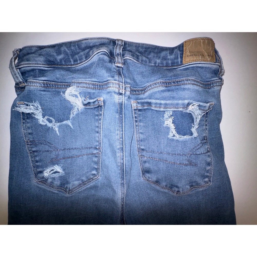 American Eagle Outfitters Hi Rise Jeggings Distressed Jeans Womens Size 6 Short - Picture 10 of 10